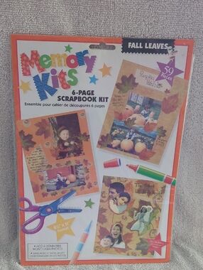 Memory Kits 6-Page Scrapbook Kit - Fall Leaves - Orange Accent